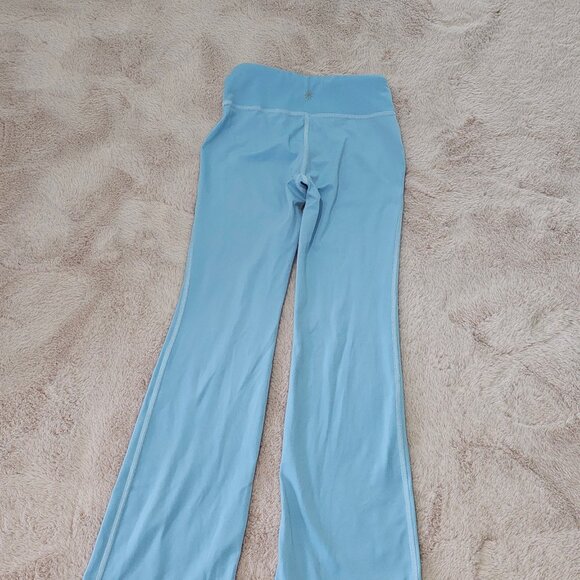 Girls Leggings Bundle S: M (8-10) Black, Aqua & Pale Blue Wide-Leg Active Pants - Picture 2 of 10
